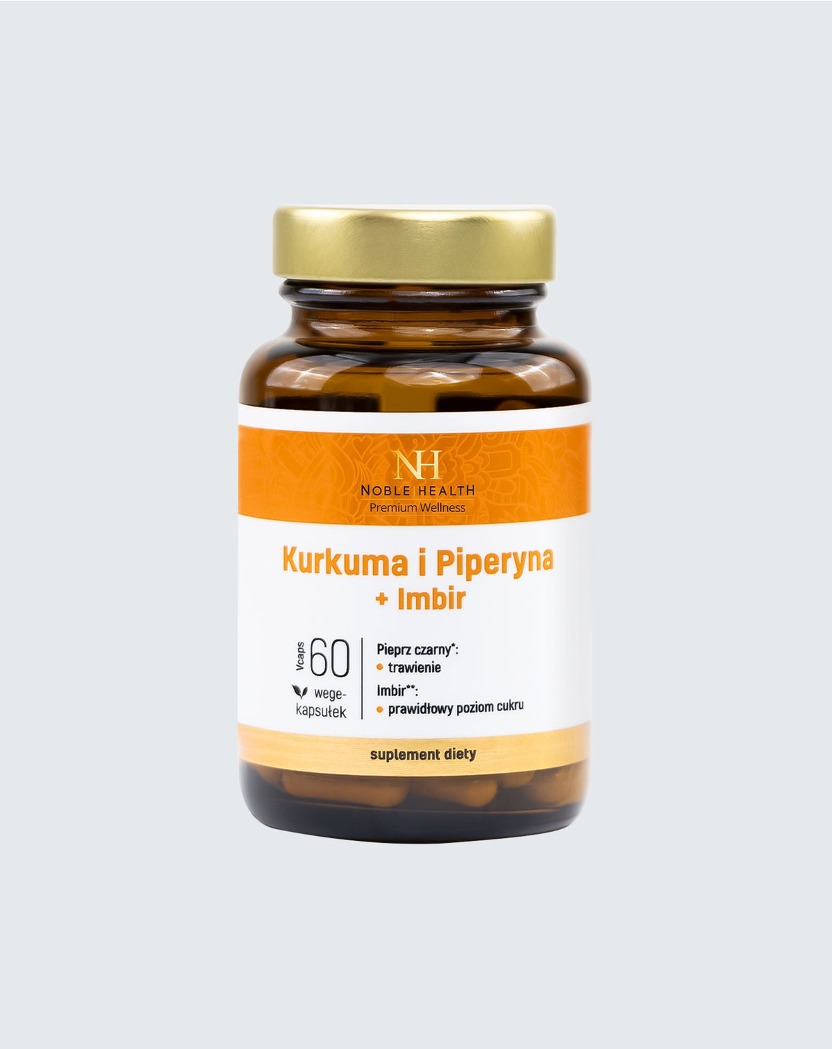 Nahrungsergänzungsmittel mit Kurkuma und Piperin + Ingwer – Noble Health
