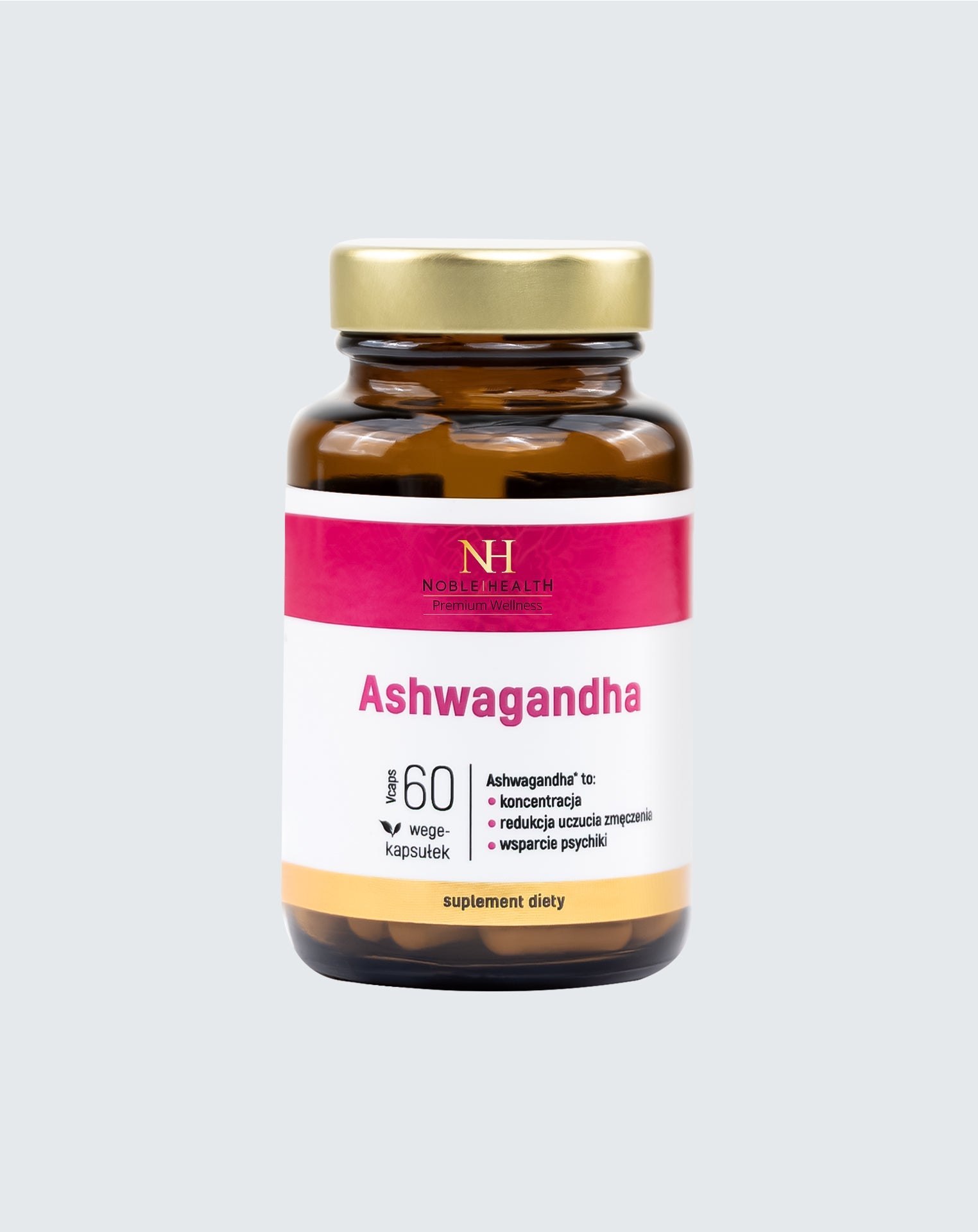 Ashwagandha Noble Health vegan 60 Stk. Indischer Ginseng Gedächtnisstress