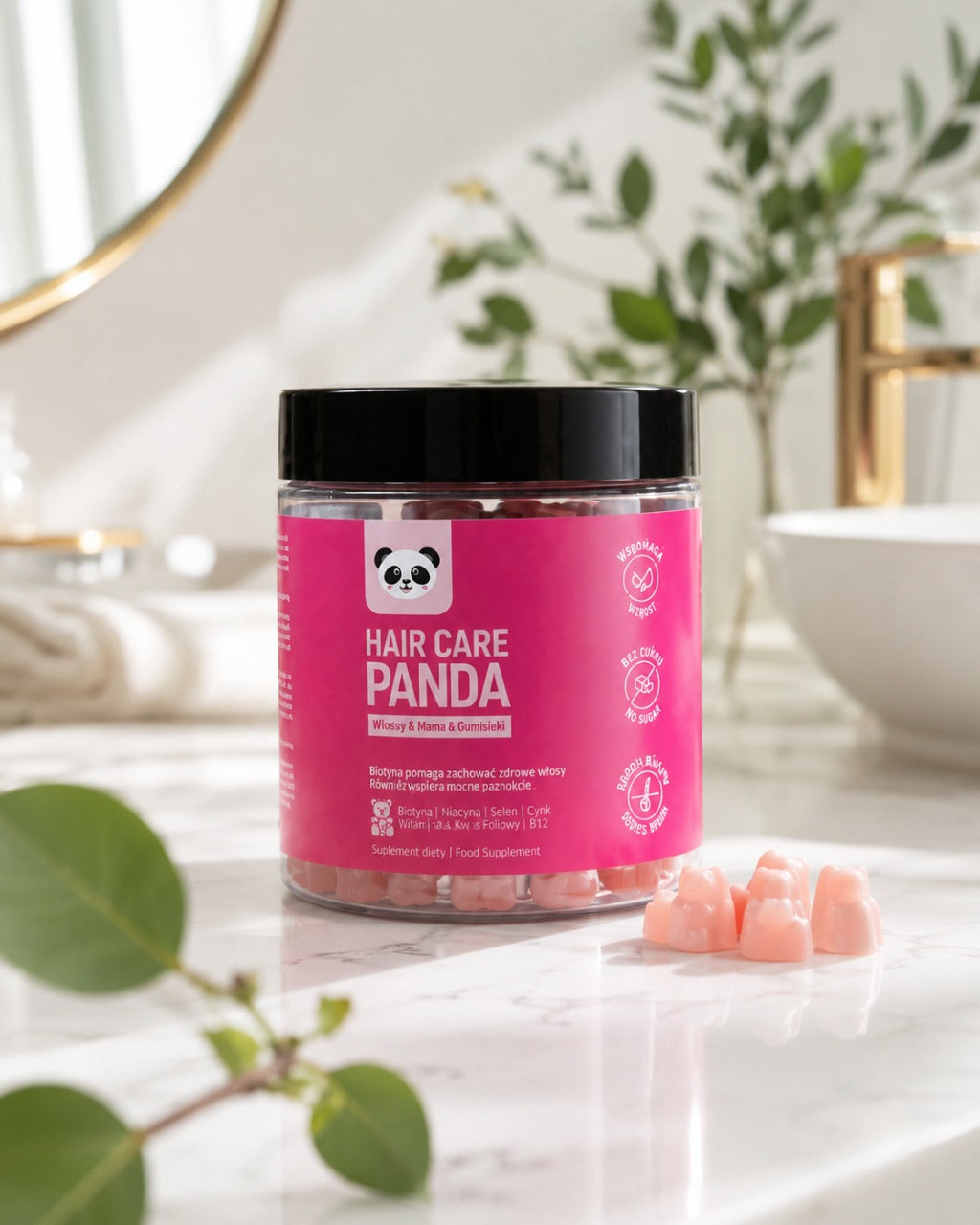 Hair Care Panda Vegan Gummies – wegańskie żelki z biotyną dla pięknych i mocnych  włosów