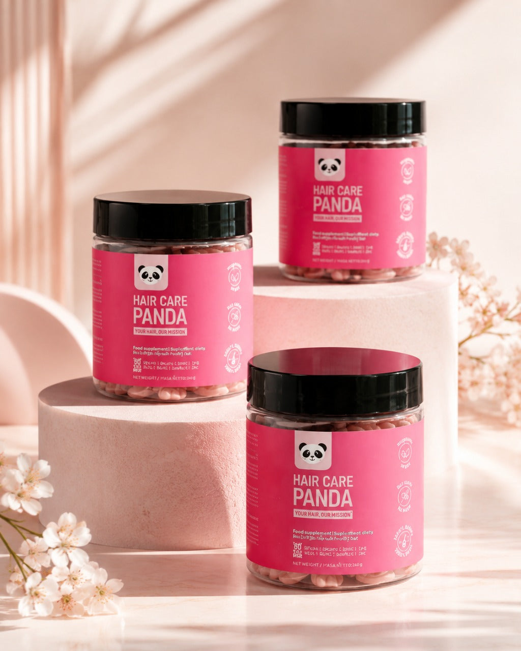 Hair Care Panda Vegan Gummies – wegańskie żelki z biotyną dla pięknych i mocnych  włosów
